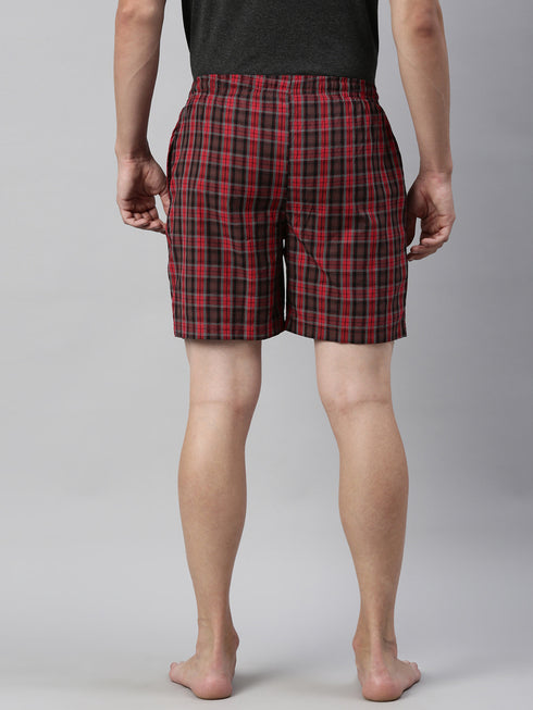 Red Checks Lounge Short